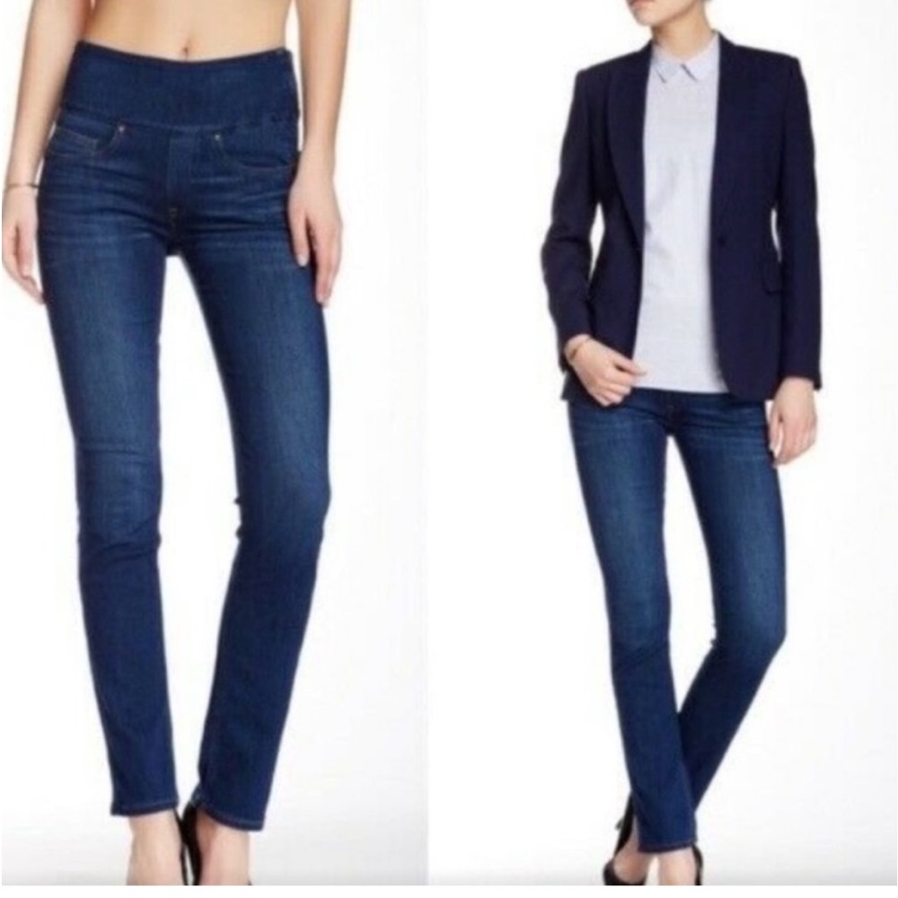 Spanx Signature Straight Jeans, Size 28, Blue Denim - Picture 2 of 6